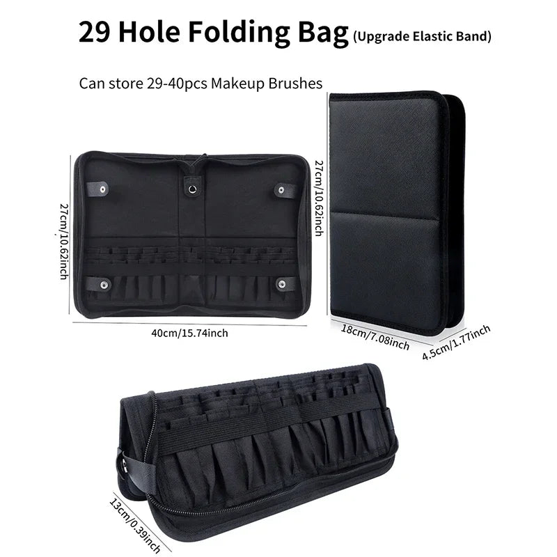 Foldable Stand-up Makeup Brush Organizer