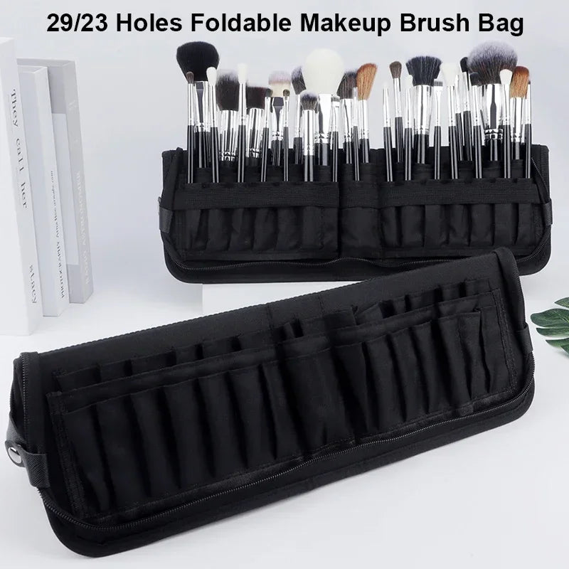 Foldable Stand-up Makeup Brush Organizer