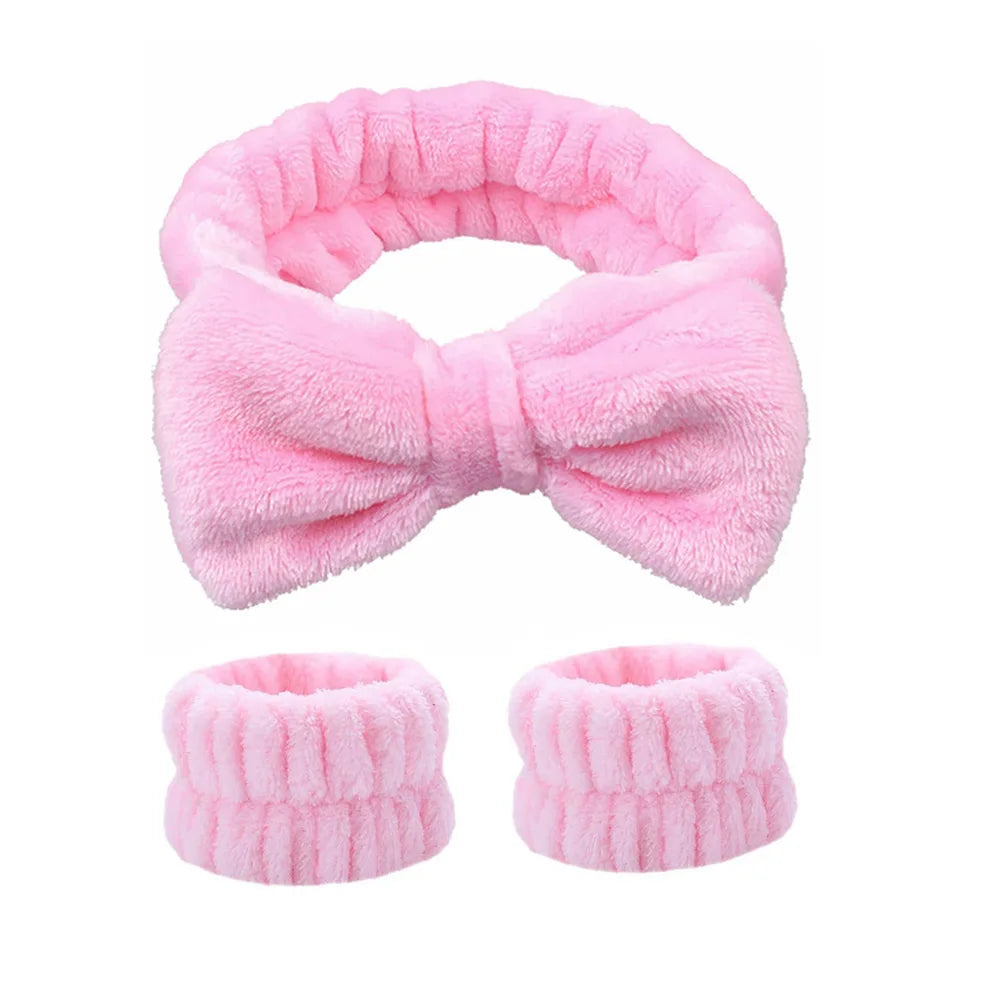 3 Pcs Spa Headband and Wristband Set