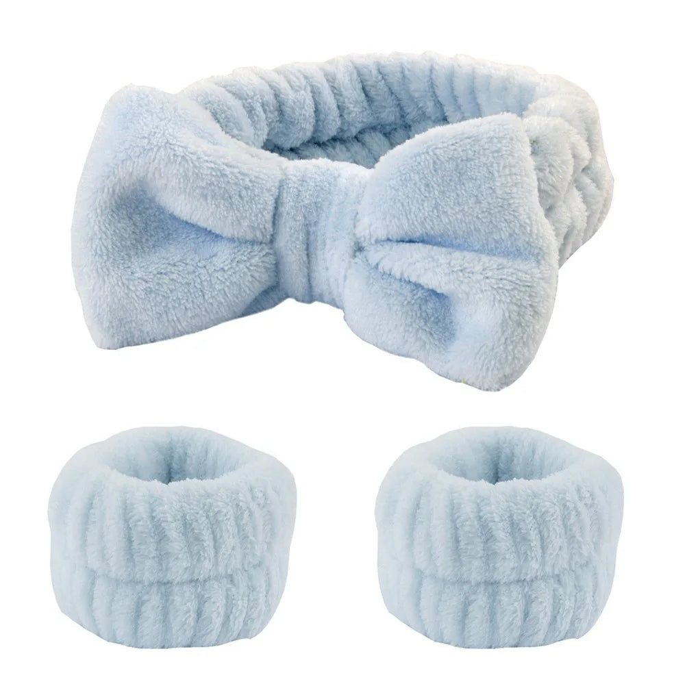 3 Pcs Spa Headband and Wristband Set
