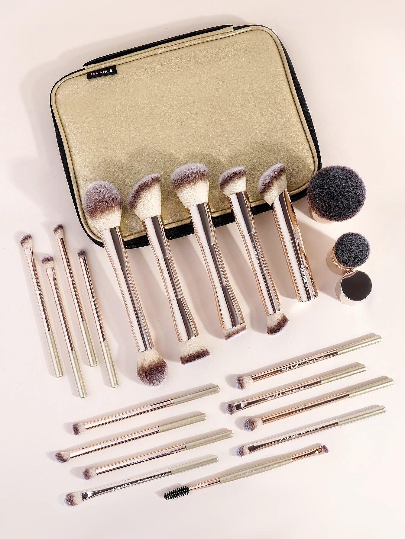 MAANGE 20pcs Pro Makeup Brushes + Storage Bag