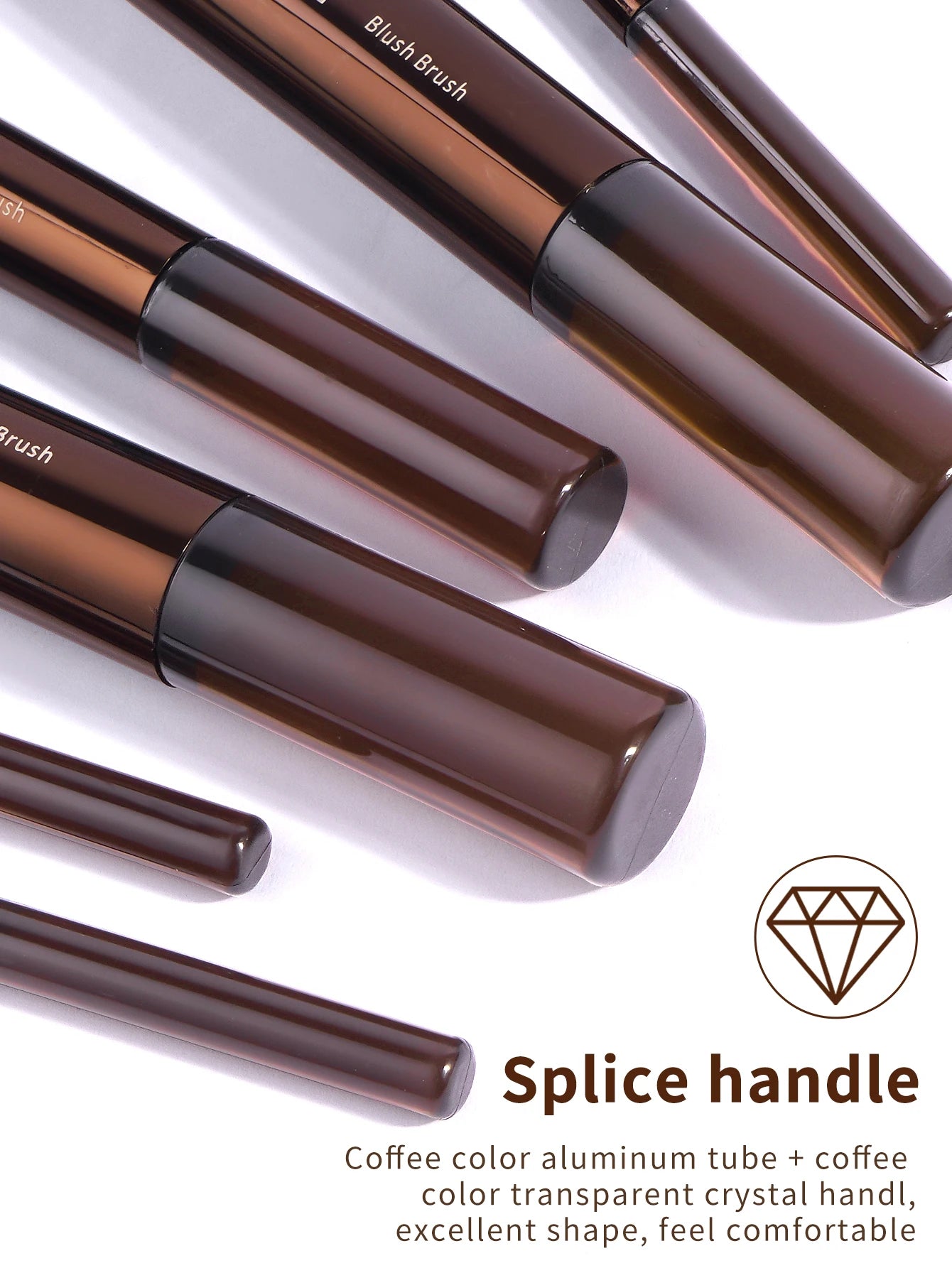 MAANGE 13pcs Makeup Brush Set with Powder Puffs & Storage Bag