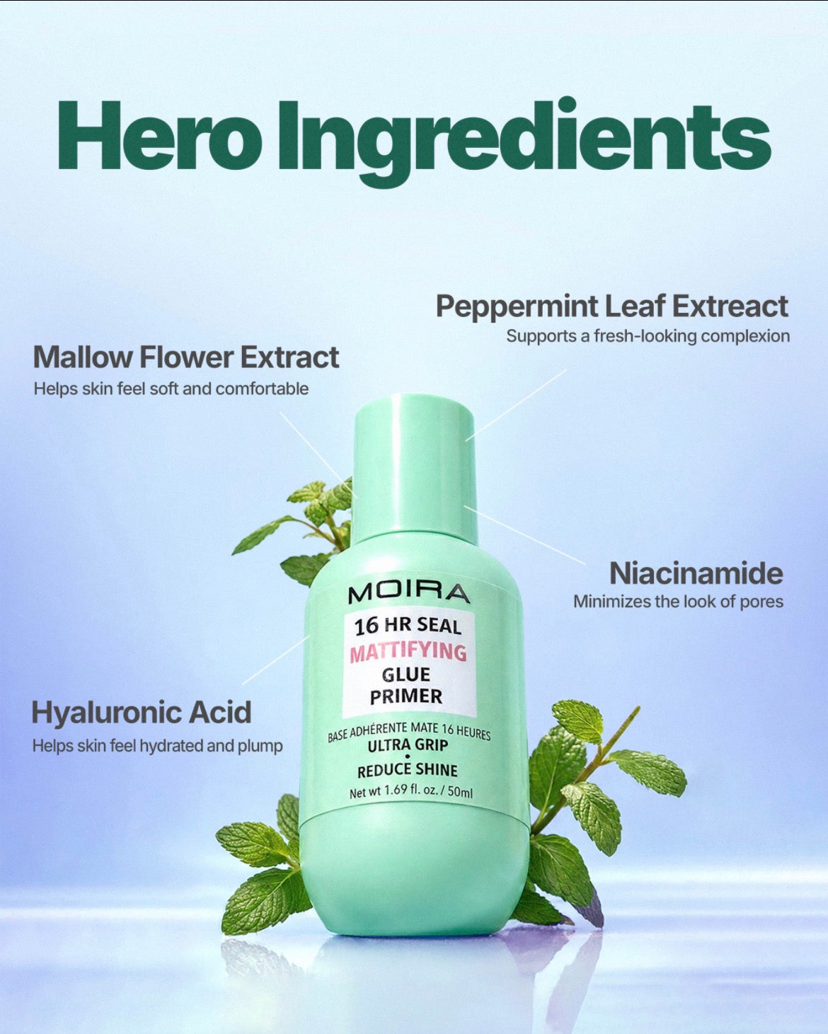 MOIRA 16HR Seal Mattifying Glue Primer