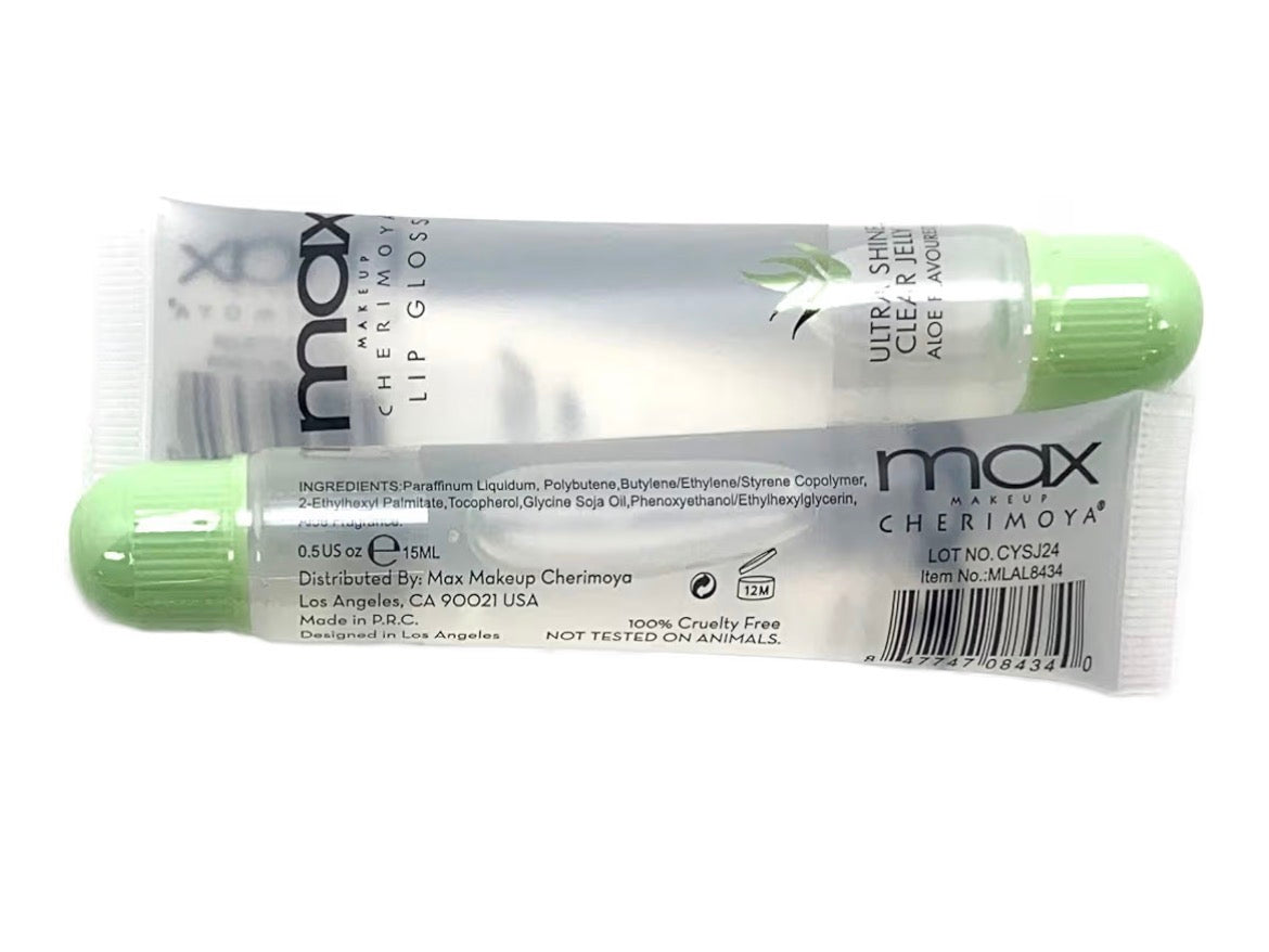Max Makeup Cherimoya Ultra Shine Clear Jelly Lip Gloss