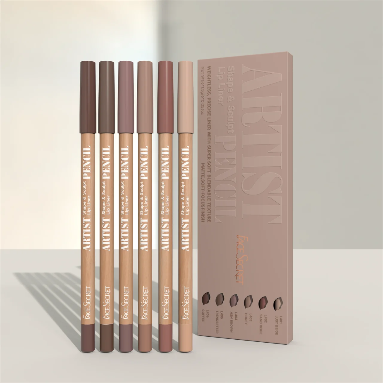 Face Secret Artist Shape Sculpt Lip Liner Pencil Set